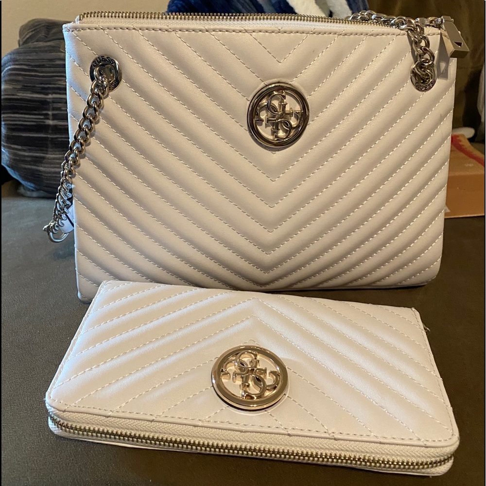 Guess Quilted bag & matching wallet